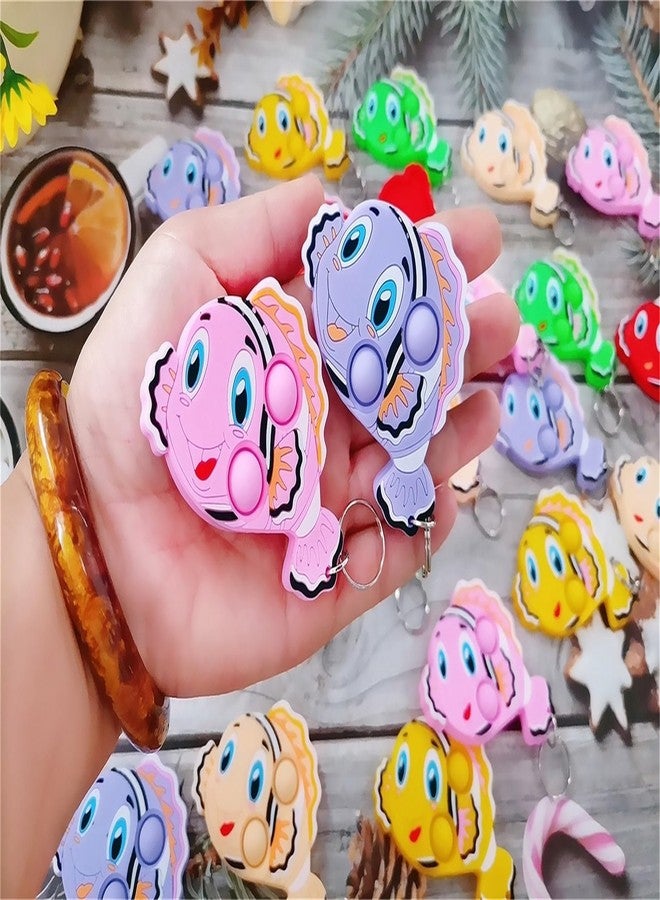PSDFH 24 Packs Bulk Mini Fish fidgets Toys for Kids Children Classroom Students Gifts Prize from Teacher,Clownfish Nemo Animal Birthday Party Favors - Image 2